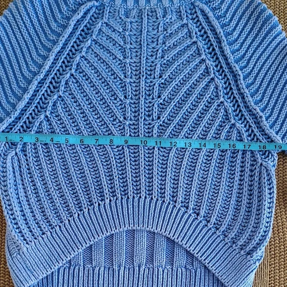 Free People Periwinkle Cable Knit Turtleneck Sweater - Picture 5 of 12